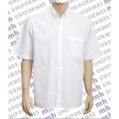 Camisa Social Masculina Manga Curta - Branca 