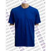 Camiseta Basica Manga Curta Meia Malha - Azul Royal