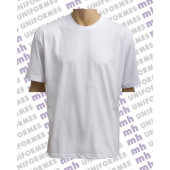 Camiseta Basica Manga Curta Meia Malha - Branca 